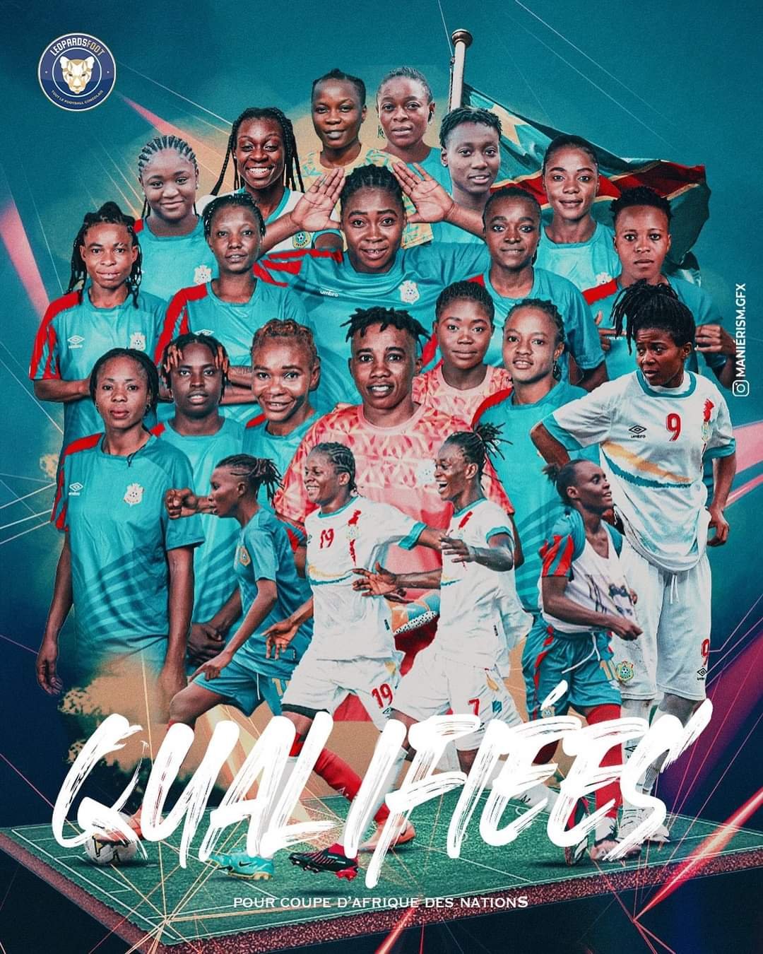 Éliminatoires CAN Féminine  Maroc 2024 : les léopards dames seniors football qualifiées Éliminatoires CAN Féminine  Maroc 2024 : les léopards dames seniors football qualifiées