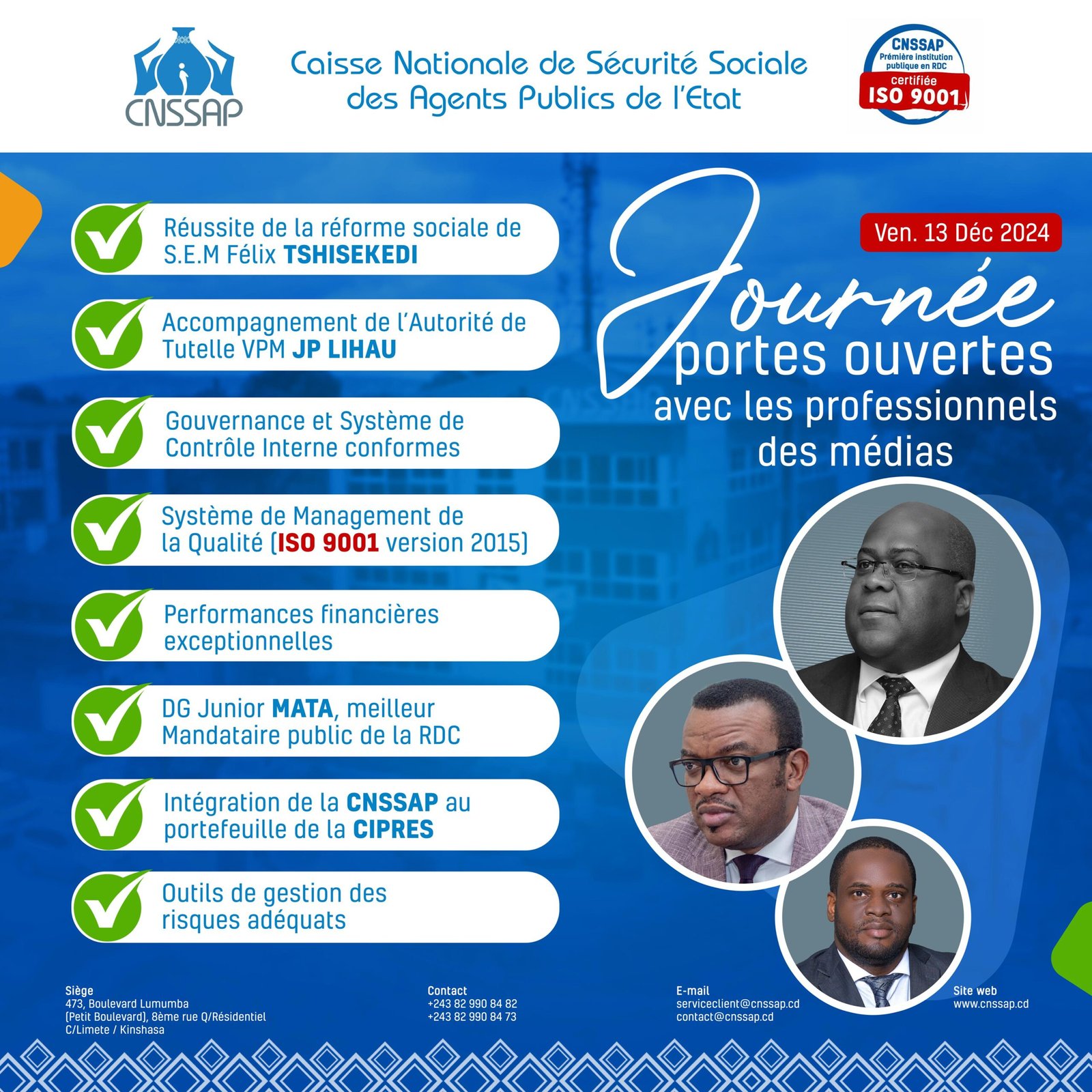 CNSSAP : JOURNÉE PORTES OUVERTES ENTRE LES PROFESSIONNELS DES MEDIAS ET LE TOP MANAGER JUNIOR MATA CNSSAP : JOURNÉE PORTES OUVERTES ENTRE LES PROFESSIONNELS DES MEDIAS ET LE TOP MANAGER JUNIOR MATA