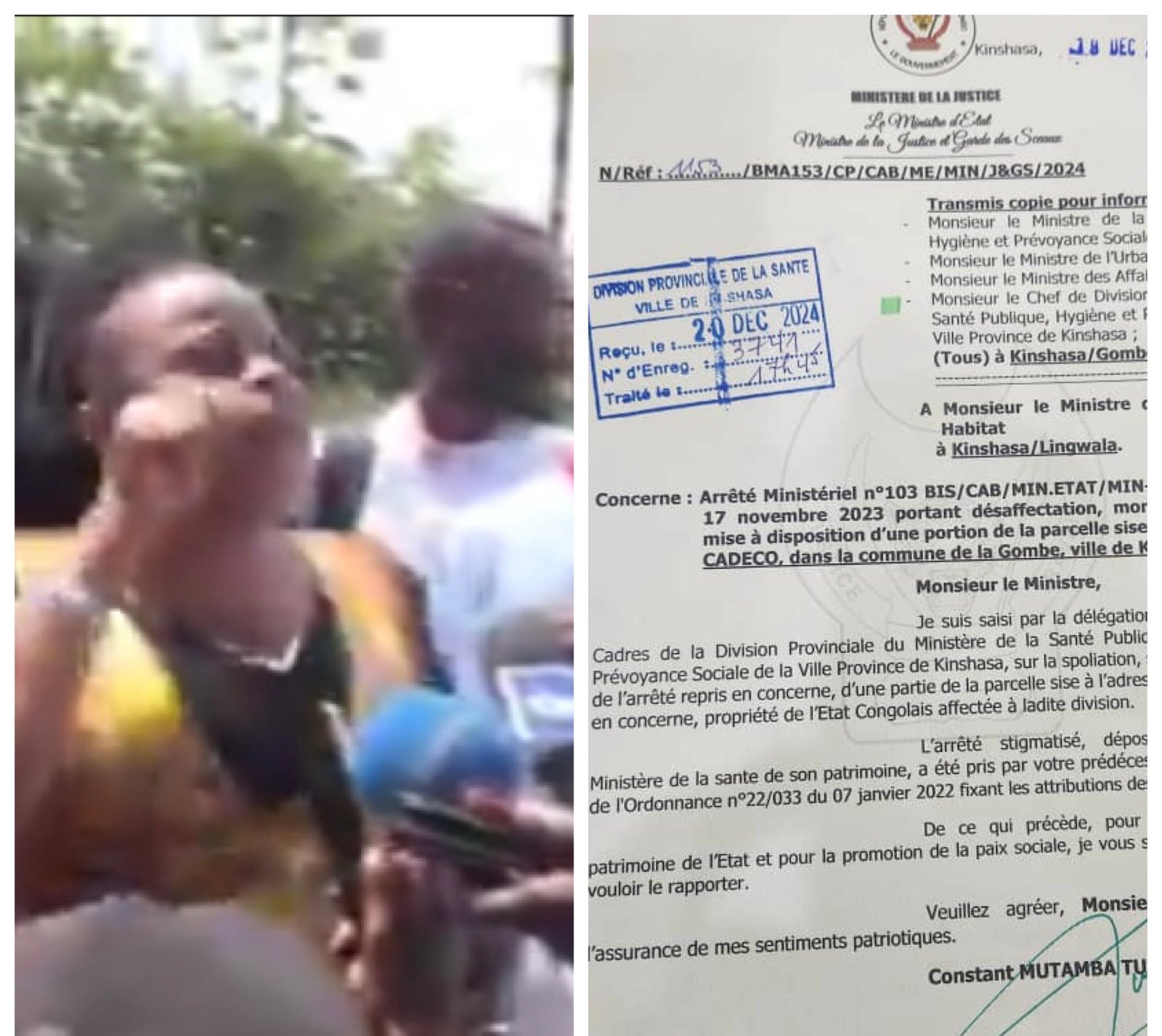 KINSHASA : AFFAIRE SPOLIATION DE LA DIVISION PROVINCIALE DE LA SANTÉ DE KINSHASA, CONSTANT MUTAMBA TRANCHE, L’ARRETE DOIT ÊTRE ANNULÉ KINSHASA : AFFAIRE SPOLIATION DE LA DIVISION PROVINCIALE DE LA SANTÉ DE KINSHASA, CONSTANT MUTAMBA TRANCHE, L’ARRETE DOIT ÊTRE ANNULÉ