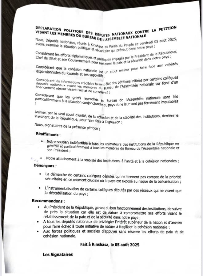 RDC : L’INTERPELLATION DE 12 DÉPUTÉS NATIONAUX , PREUVE DU DÉCLIN DU RÉGIME EN PLACE ? RDC : L’INTERPELLATION DE 12 DÉPUTÉS NATIONAUX , PREUVE DU DÉCLIN DU RÉGIME EN PLACE ?