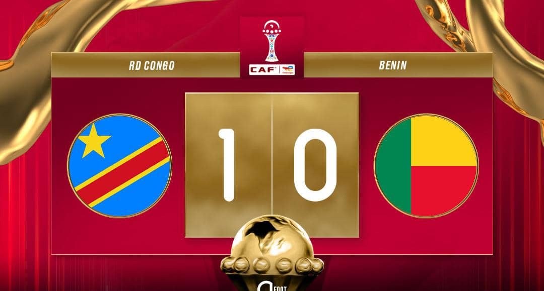 Football/CAN Maroc 2025: PÉNIBLEMENT ,&nbsp; LA RDC S&rsquo;IMPOSE FACE AU BÉNIN&nbsp; PAR (1-0)