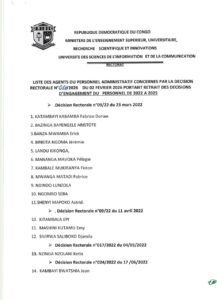 À DÉCOUVRIR SUR ENQUETENEWS.INFO LES LISTES COMPLÈTES DES AGENTS DE&nbsp; L&rsquo;UNISIC CONCERNÉS PAR LES DÉCISIONS DE&nbsp; RETRAIT D&rsquo;ENGAGEMENT ET DE MISES EN SERVICE