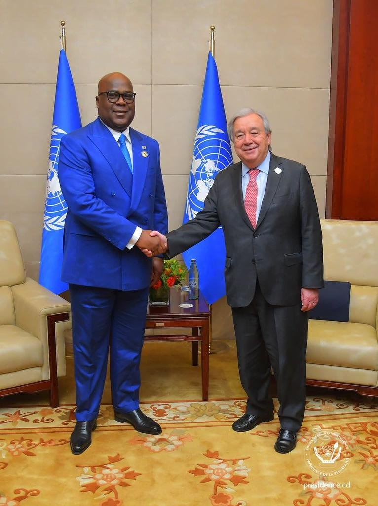 RDC : FÉLIX TSHISEKEDI ET ANTONIO GUTERRES PARLENT DE PAIX DANS L&rsquo; EST DU PAYS