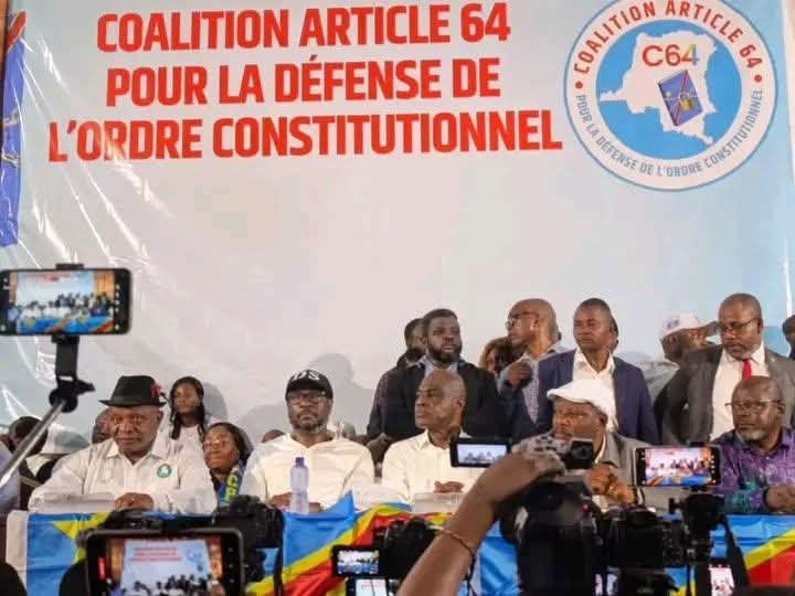 RDC : NON AU CHANGEMENT DE LA CONSTITUTION ET À UN QUELCONQUE 3ᵉ MANDAT DE FÉLIX TSHISEKEDI, LA COALITION C 64 DONNE LE TON AVEC UNE JOURNÉE VILLE MORTE