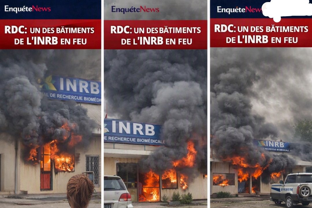 RDC : UN DES BÂTIMENTS DE L&rsquo;INRB EN FEU