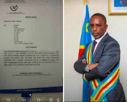 RDC : FRANCIS LOLINGA, BOURGMESTRE DE NGABA SUSPENDU À TITRE PROVISOIRE APRÈS ARRESTATION D&rsquo;UN CONSEILLER COMMUNAL 