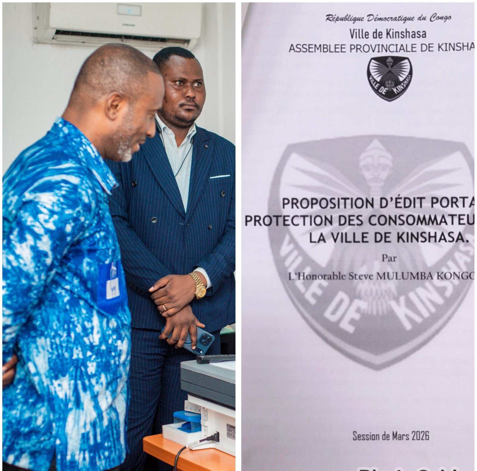 RDC/APK : Projet d’édit sur la protection des consommateurs à Kinshasa. Initiative du Député Provincial&nbsp; Steve MULUMBA KONGOLO.