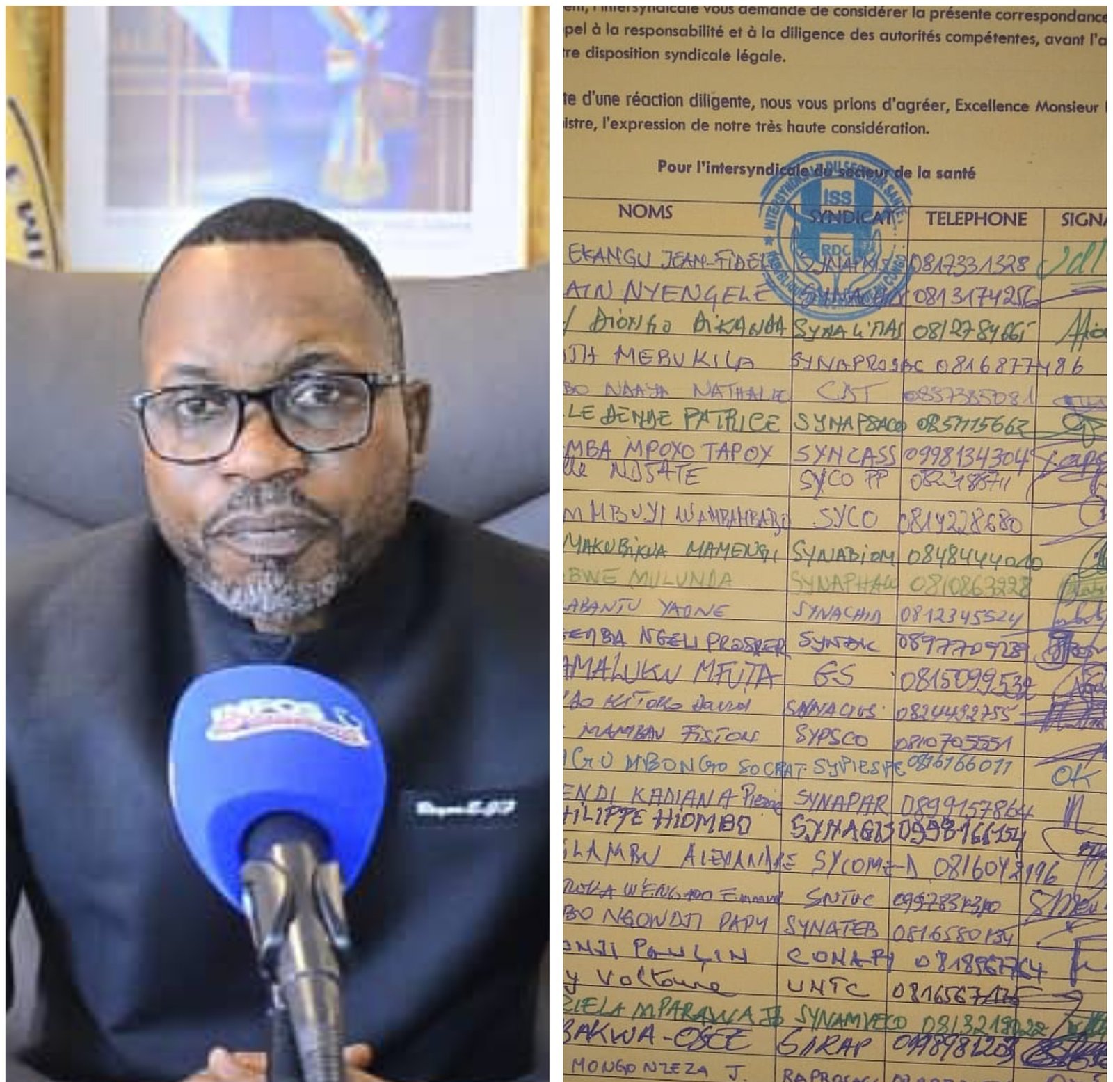 RDC : L’ INTERSYNDICALE DU SECTEUR DE LA SANTÉ DONNE UN ULTIMATUM DE 72 HEURES AU GOUVERNEMENT RDC : L’ INTERSYNDICALE DU SECTEUR DE LA SANTÉ DONNE UN ULTIMATUM DE 72 HEURES AU GOUVERNEMENT