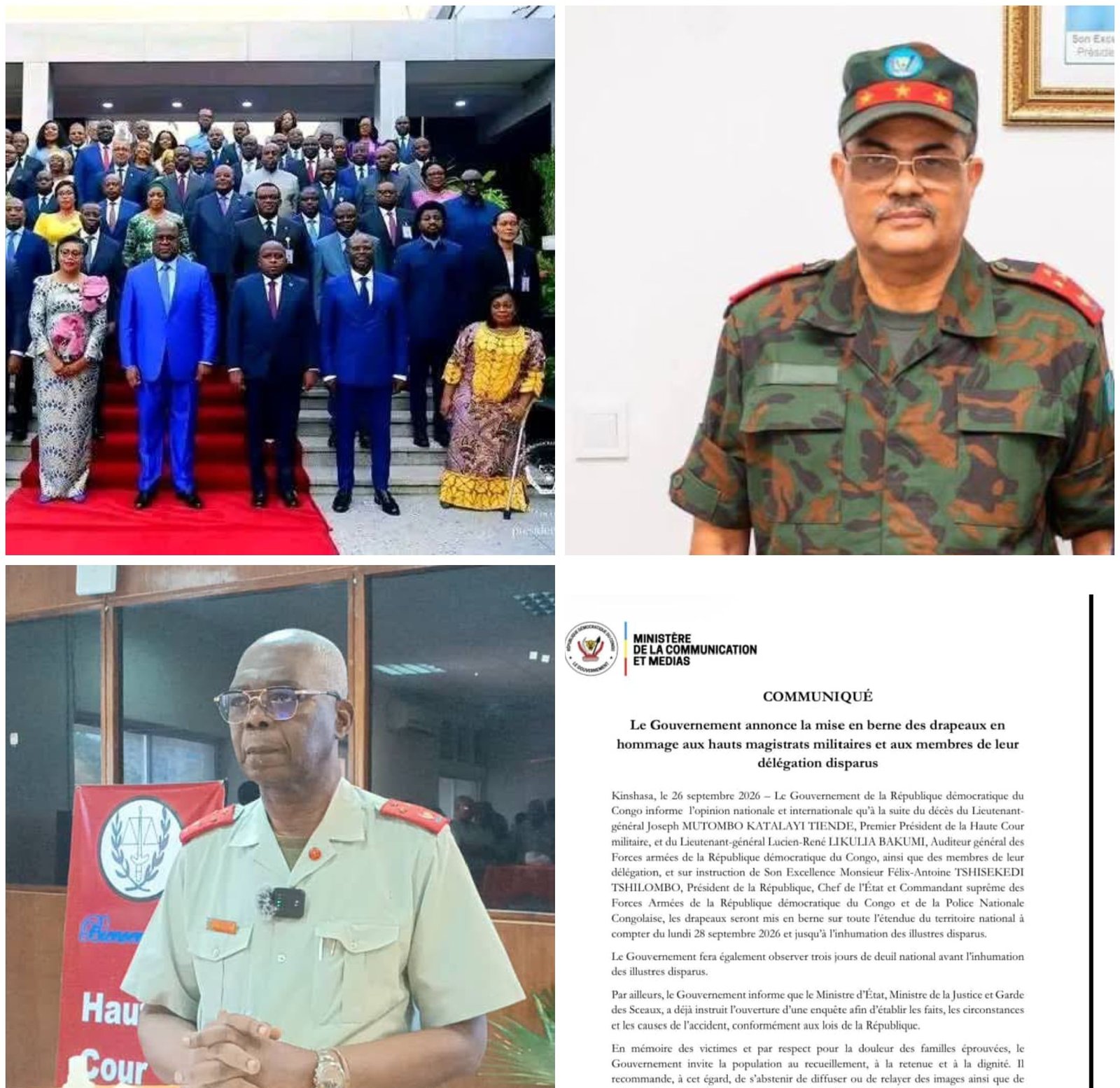 RDC / KENGE : CRASH DE L’AÉRONEF DE TRACEP AVIATION, LE GOUVERNEMENT DÉCRÈTE TROIS JOURS DE DEUIL NATIONAL la RDC RDC / KENGE : CRASH DE L’AÉRONEF DE TRACEP AVIATION, LE GOUVERNEMENT DÉCRÈTE TROIS JOURS DE DEUIL NATIONAL la RDC